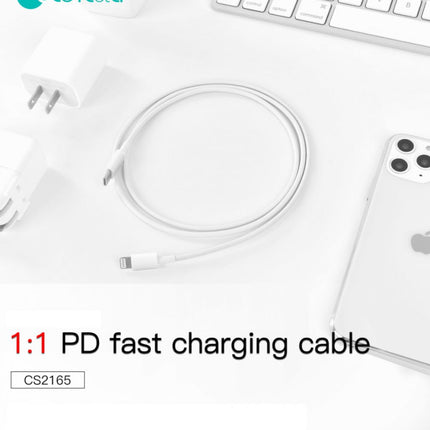 Data kabl Coteci CS2165 3A PD na iPhone lightning beli 1m