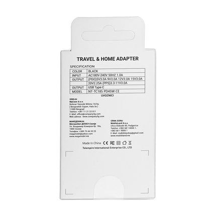Kucni punjac PD Fast charger 45W redizajn za Samsung CE crni