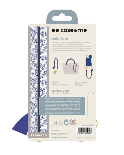 Maska za Iphone 14 Pro Max 6.7 plava CASE&ME sa maramom