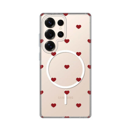 Maska za Samsung S938B Galaxy S25 Ultra Red Hearts Print Magsafe