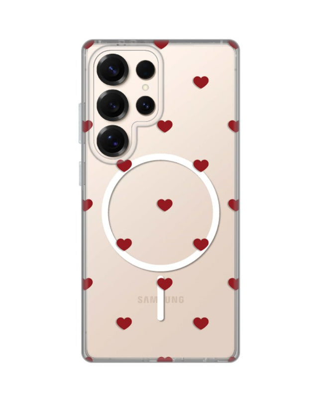 Maska za Samsung S938B Galaxy S25 Ultra Red Hearts Print Magsafe