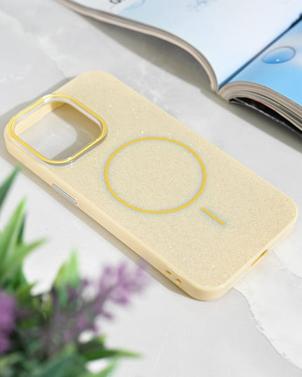 Maska Magsafe Sparkle Dust za iPhone 13 Pro 6.1 zuta