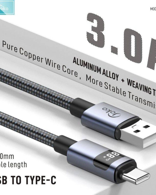 Data kabl KONFULON DL94, LCD Display, USB na Type C 1m