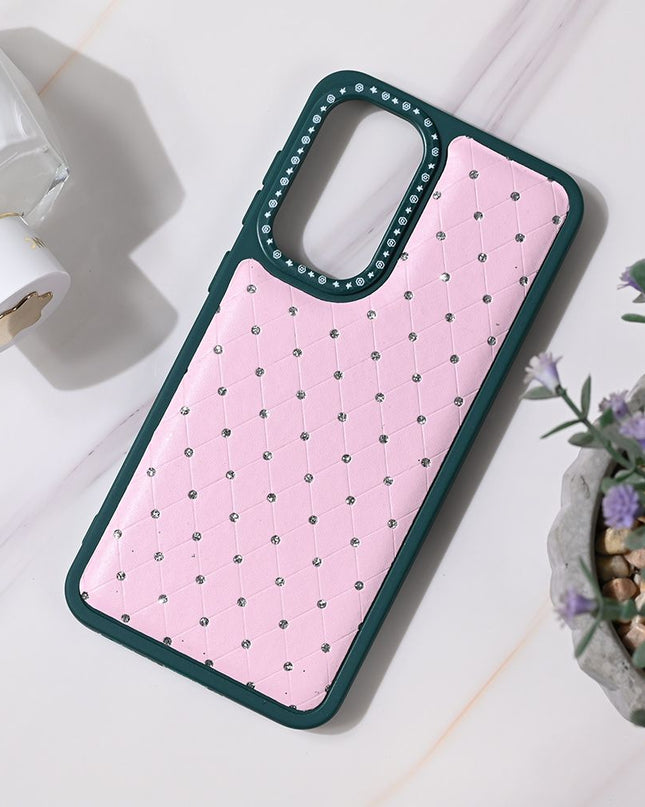 Maska za Samsung A566B Galaxy A56 5G zeleno roze Bling