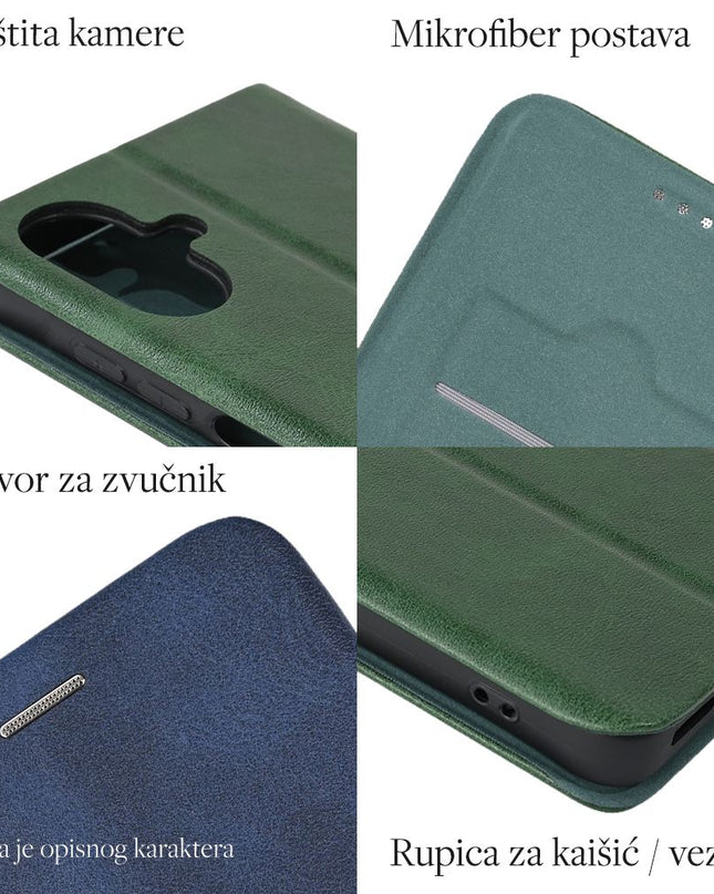 Maska za Honor X6a/X6b/X6c tamno zelena Teracell Elegant Flip