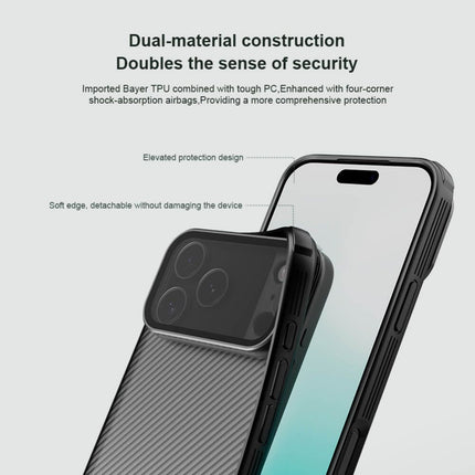 Maska za iPhone 17 Pro Max 6.9 crna (transparent kamera) Nillkin CamShield Prop
