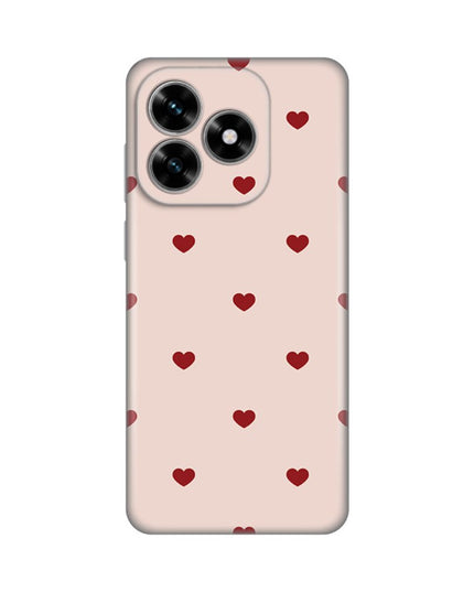 Maska za Honor X5c Plus Beige Hearts Silikonska Print