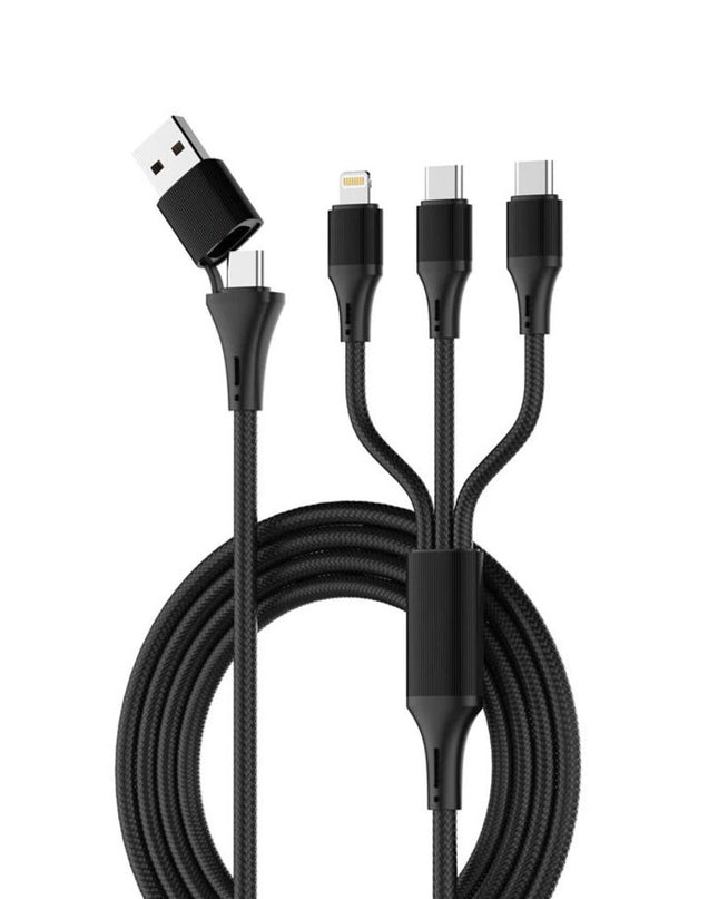 Data kabl LDNIO LC97 uc 100W 4 u 1 crni 1.2m