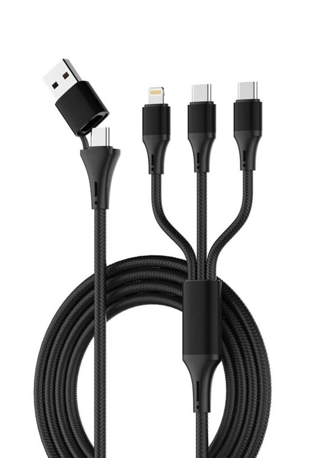 Data kabl LDNIO LC97 uc 100W 4 u 1 crni 1.2m