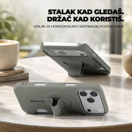 Maska za iPhone 16 Pro 6.3 crna Magsafe GripCard