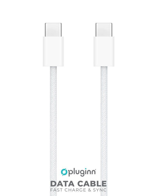Data kabl Pluginn fast PD 60W Type C na Type C 2m bela