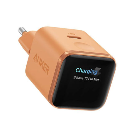 ANKER Nano 45W putni zidni punjač sa ekranom, USB-C port, narandžasta