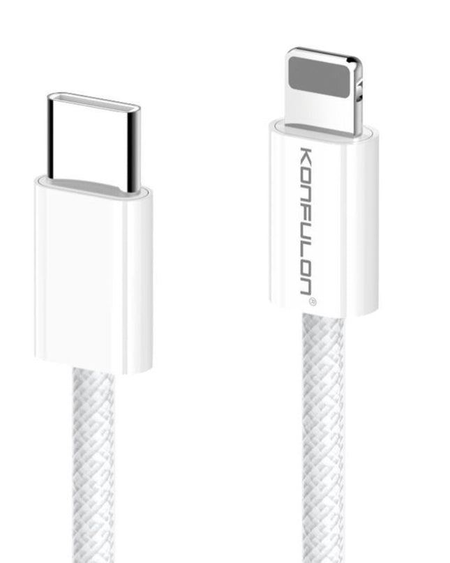 Data kabl KONFULON DC81 27W Type C na iPhone lightning beli 1m