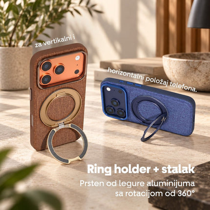 Maska za iPhone 17 Pro/18 Pro 6.3 Magsafe Textile narandžasta