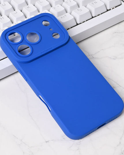 Maska za iPhone 17 Pro 6.3 plava Silikon Pro Camera