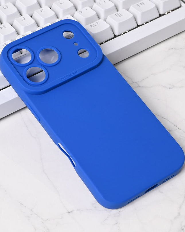 Maska za iPhone 17 Pro 6.3 plava Silikon Pro Camera