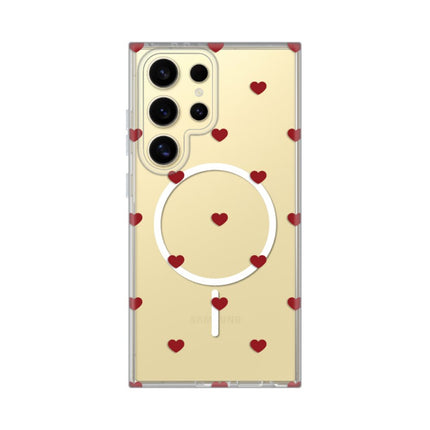 Maska za Samsung S918B Galaxy S23 Ultra Red Hearts Print Magsafe