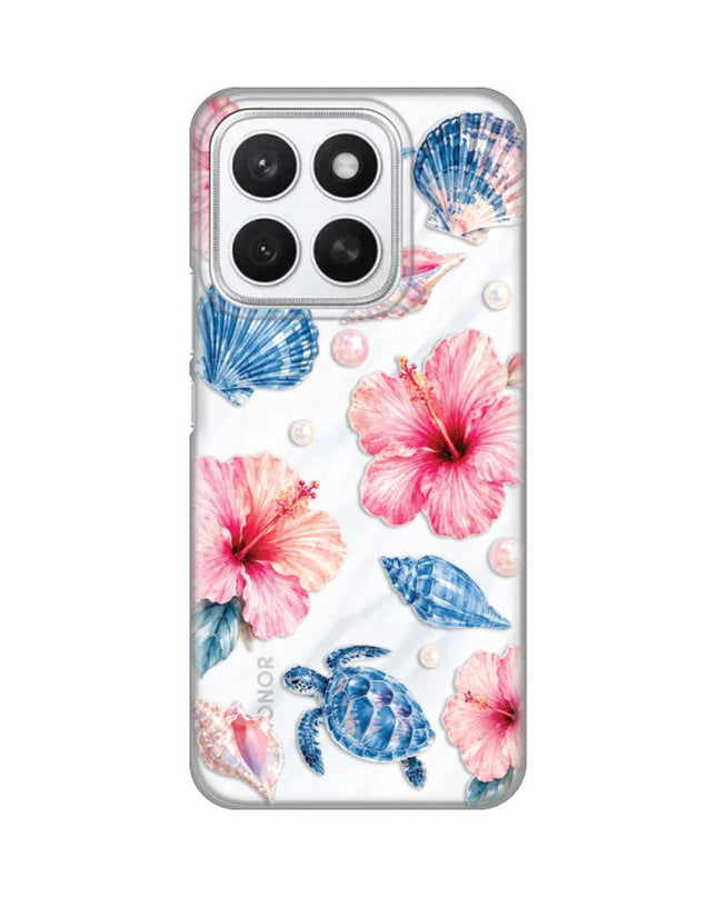 Maska za Honor X8c Hibiscus Sea Silikonska Print Skin