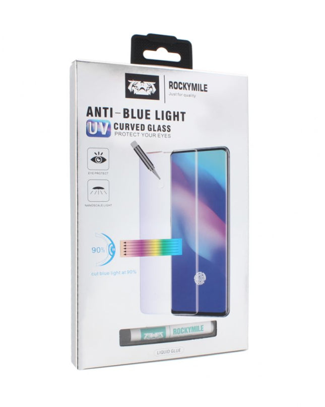 Zastitno Staklo Tempered glass Rockymile UV Anti Blue Full Glue + Lampa za Samsung N970F Galaxy Note 10