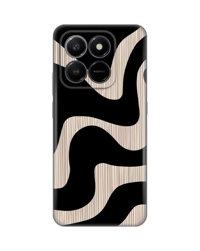 Maska za Honor X7d 4G/400 Smart 5G Black Flow Silikonska Print Skin
