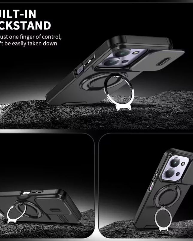 Maska za Xiaomi Redmi 15C 4G EU 173mm crna CamShield Ring stand