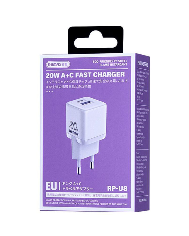 Kucni punjac REMAX RP-U8 20W Type C beli
