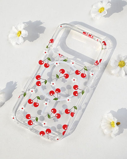 Maska za iPhone 17 Pro 6.3 Cute Cherries Print Magsafe