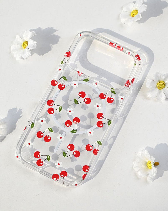 Maska za iPhone 17 Pro 6.3 Cute Cherries Print Magsafe
