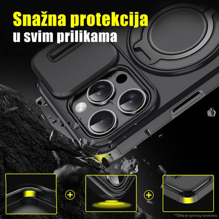 Maska za Samsung A175F Galaxy A17 ljubicasta CamShield Ring stand