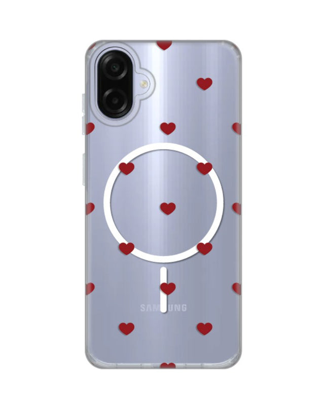 Maska za Samsung A075F Galaxy A07 Red Hearts Print Magsafe