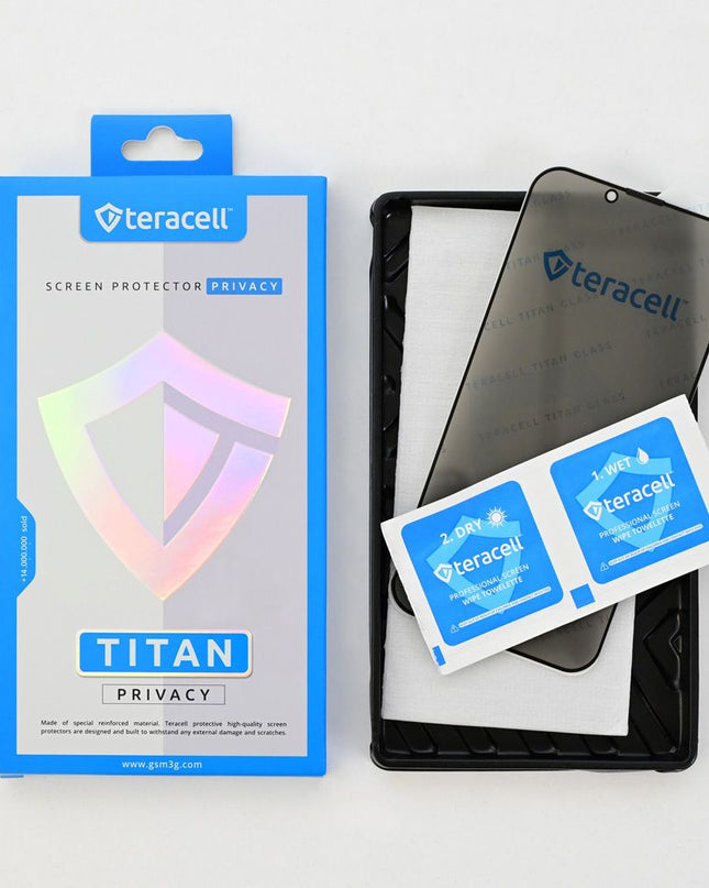 Zastitno staklo Tempered Glass Privacy Teracell Titan 2.5D za iPhone 16 Pro 6.3 crni