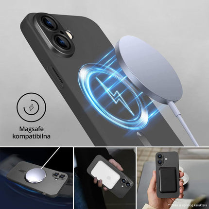 Maska za iPhone 17 Pro 6.3 crna Magsafe Chrome