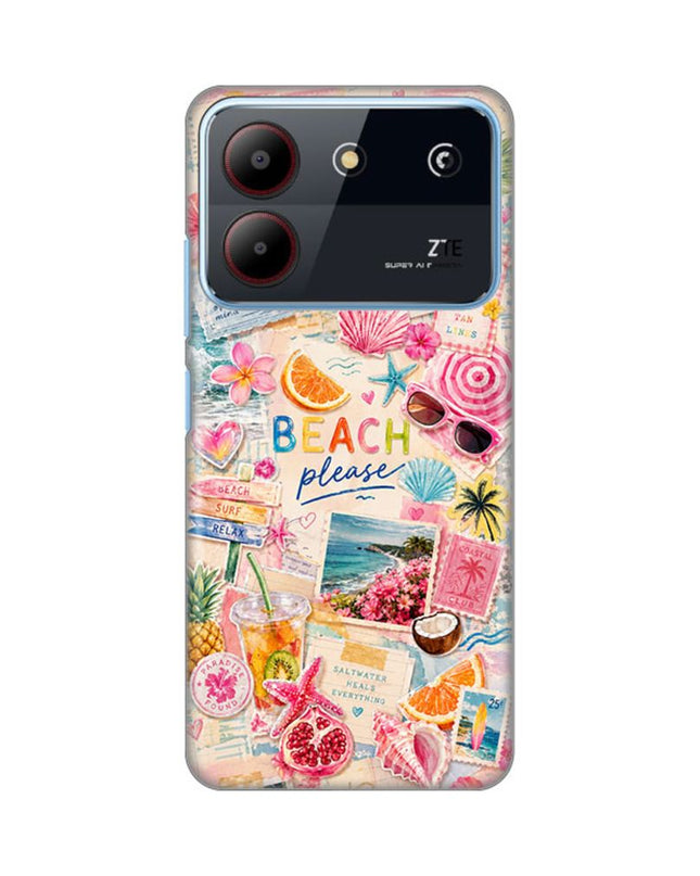 Maska za ZTE Blade A54 Beach Please Silikonska Print Skin