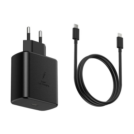 Kucni punjac PD Fast charger 45W za Samsung sa PD Type C kablom CE crna
