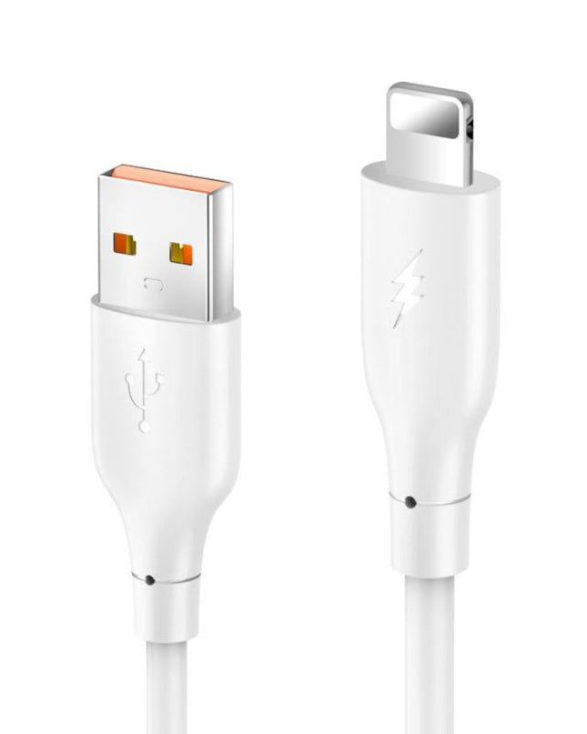 Data kabl KONFULON DC64, 3A, USB iPhone Lightning beli 1m