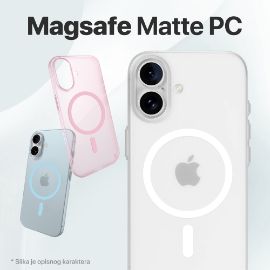 Torbica Magsafe Matte PC za iPhone 16 Pro Max 6.9 bela