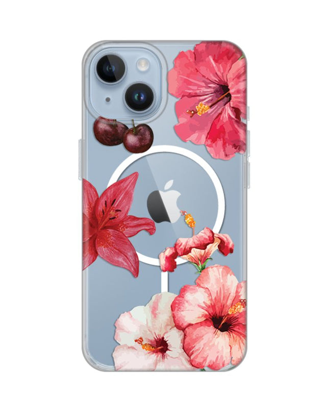 Maska za iPhone 13/14 6.1 Hibiscus Print Magsafe