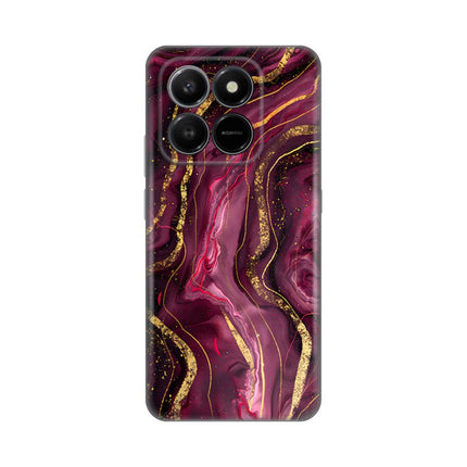 Maska za Honor X7d 4G/400 Smart 5G Burgundy Silikonska Print