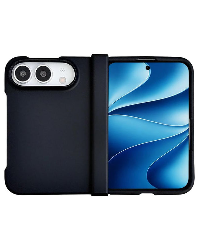 Maska za iPhone 18 Duo Elegant Fold crna