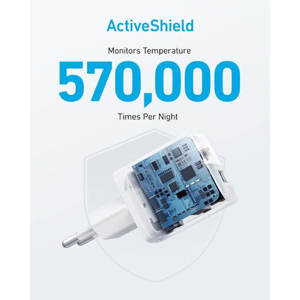 ANKER 323 33W USB-C zidni punjač 2-porta (USB-A i USB-C), bela
