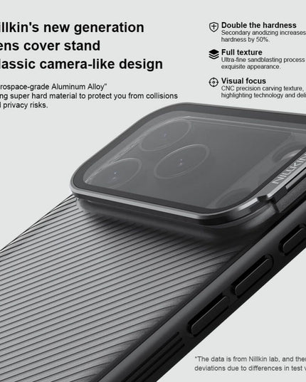Maska za iPhone 17 Pro Max 6.9 crna (transparent kamera) Nillkin CamShield Prop