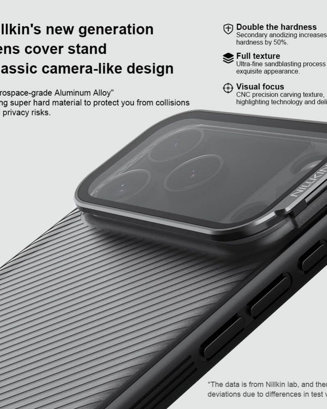 Maska za iPhone 17 Pro Max 6.9 crna (transparent kamera) Nillkin CamShield Prop