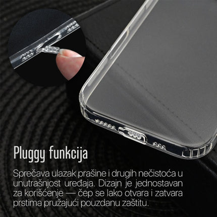 Maska za iPhone 17 Pro Max 6.9 transparent silikonska Ultra Thin with pluggy