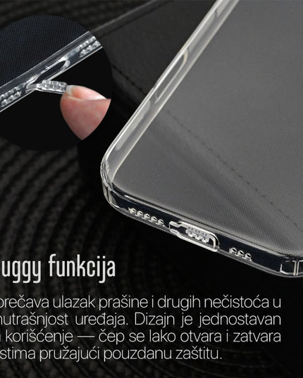 Maska za iPhone 17 Pro Max 6.9 transparent silikonska Ultra Thin with pluggy