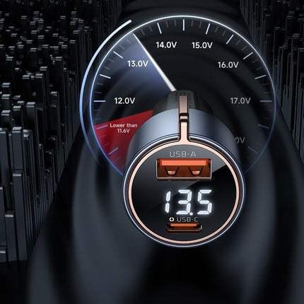 MCDODO CC-3690 AUTO Punjač DIGITAL DISPLAY 75W, USB-C + USB-A