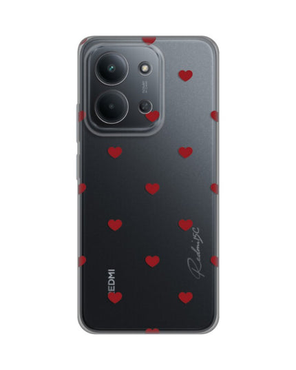 Maska za Xiaomi Redmi 15C 4G Red Hearts Silikonska Print