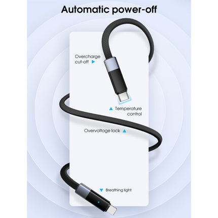 Data kabl LDNIO LC241i 30W Fast Automatic Power OFF Type C na iPhone lightning crni 1m