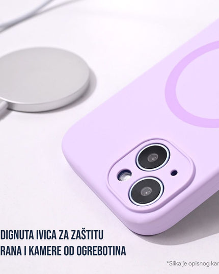Maska za iPhone 16e/17e 6.1 pink Magsafe Pure color
