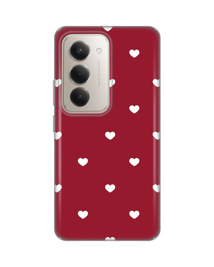 Maska za Xiaomi Redmi 15 4G Burgundy Hearts Silikonska Print Skin
