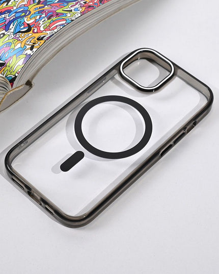 Maska za iPhone 13/14 6.1 crna Magsafe Color Pop